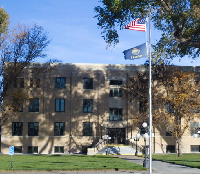 Grant County Courthouse In Ulysses Kansas